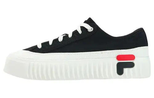 FILA Fila Gear casual and comfortable wear-resistant low-top sneakers women's black and white