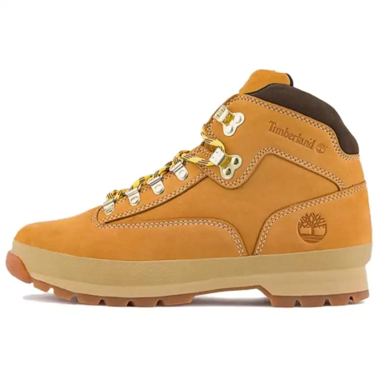 Timberland Slip Resistant Abrasion Resistant Mid top Mountaineering Shoes Men's Yellow
