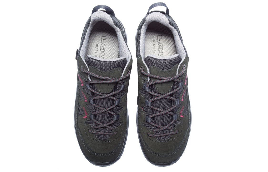 Lowa Mountaineering & Hiking Shoes Women’s Low Top Smoke Gray/Bright Red