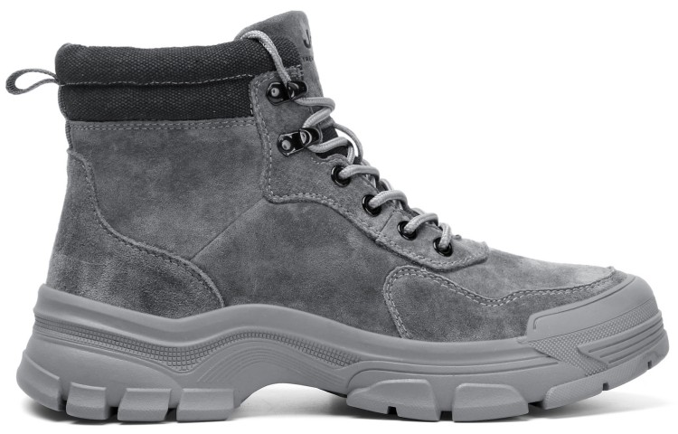 Jeep Hiking Comfortable Round Toe High top Outdoor Shoes Men’s Gray