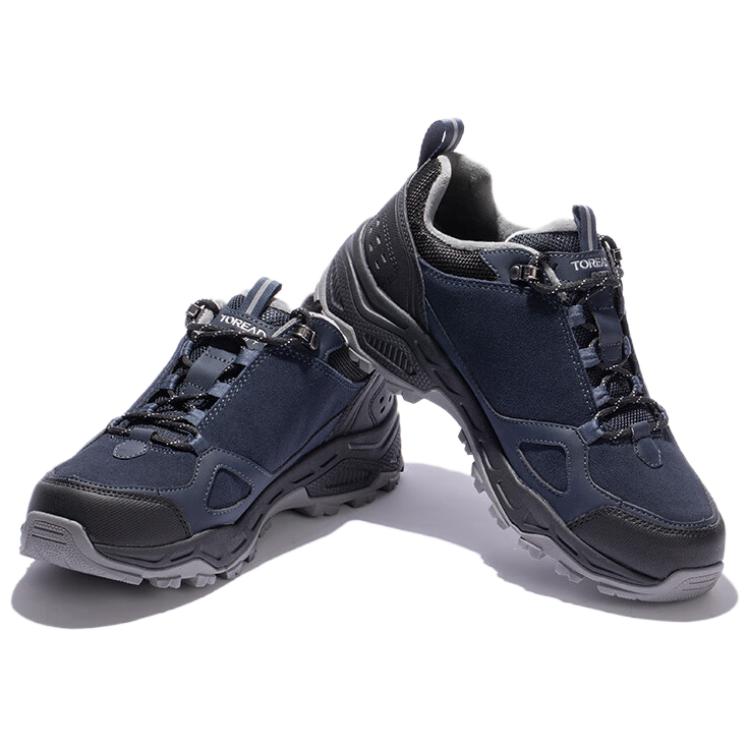 TOREAD Outdoor Sports Slip Resistant And Abrasion Resistant Coverage Low top Hiking Shoes Men’s Urban Gray Black