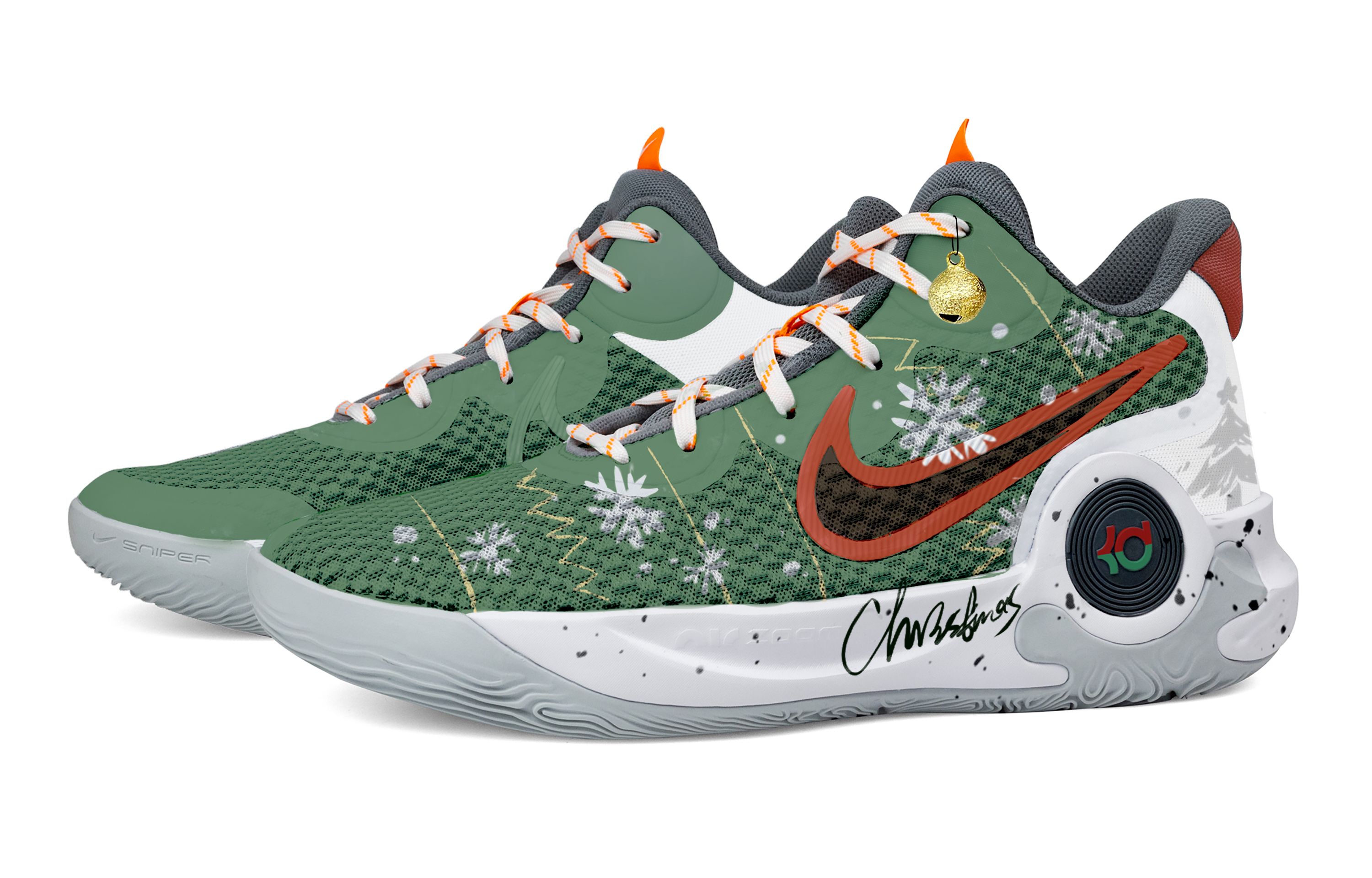 Nike KD Trey 5 IX Cushioning Abrasion Resistant Impact Resistant Super Light Mid top Basketball Shoes Unisex Green
