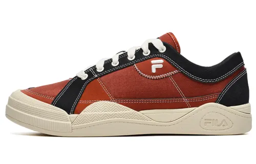 FILA FUSION Street Sports Textile, Synthetic Leather Casual Low top Skateboard Shoes Men's Copper Coin Black