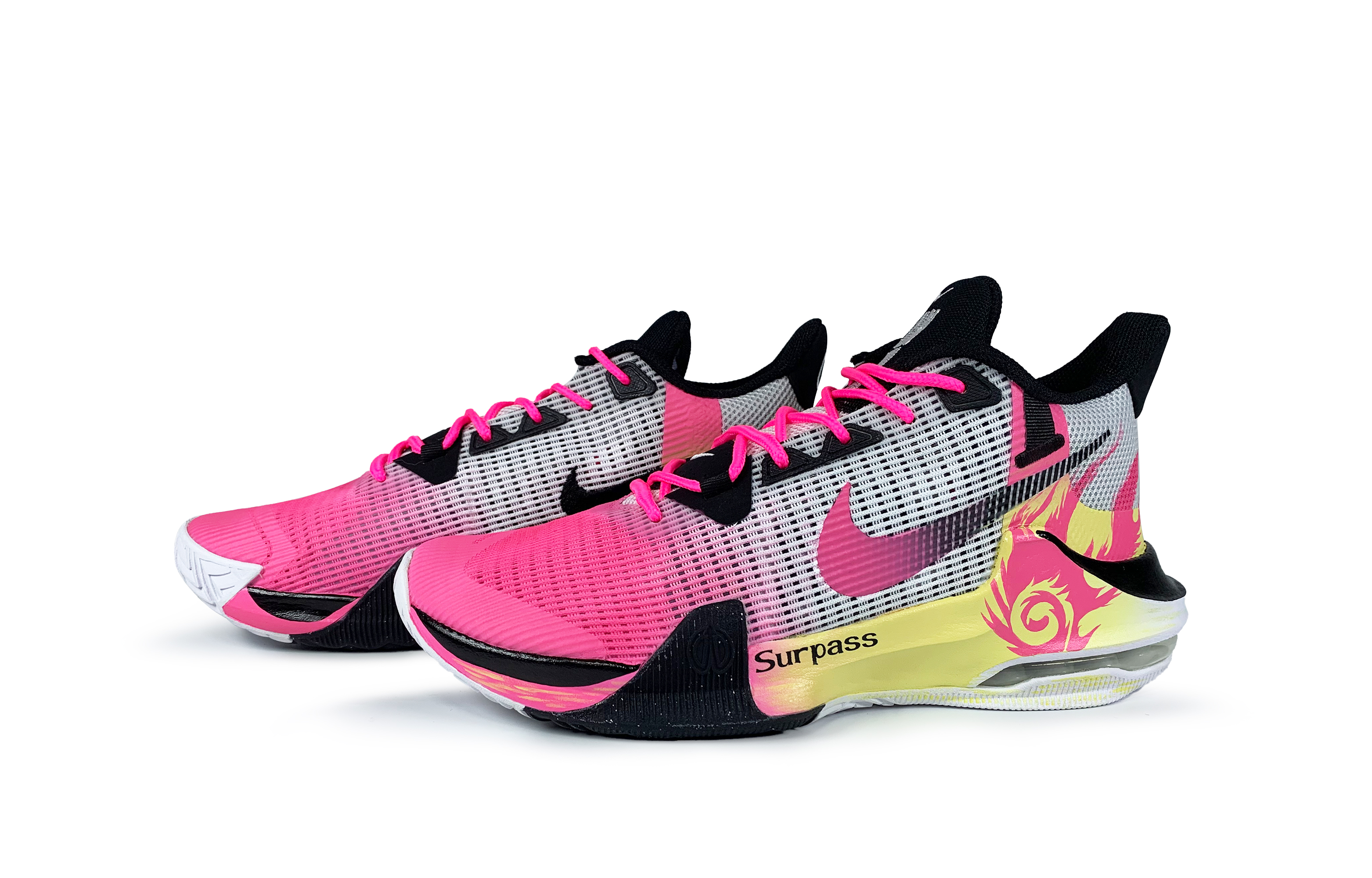 Nike Air Max Impact Flame Speed Zhengfeng Low top Basketball Shoes Men’s Black Pink Yellow