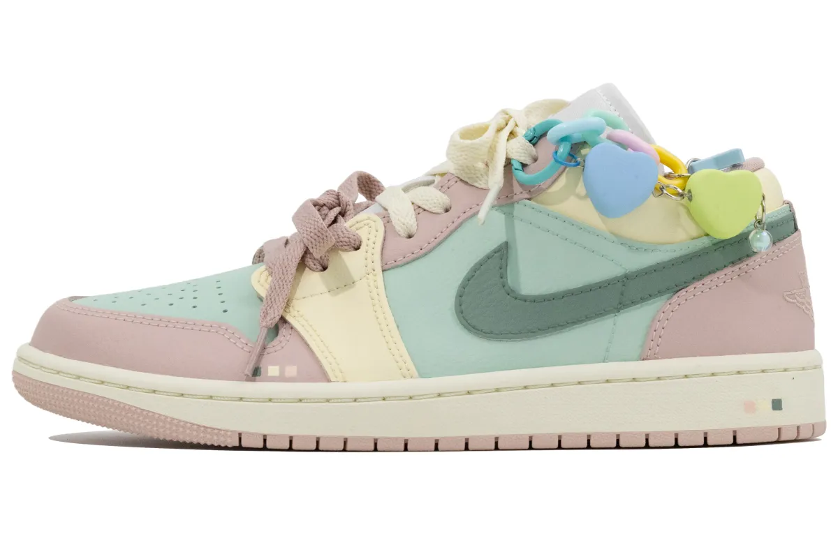 Jordan Air Jordan 1 Icing Sugar Forest Abrasion Resistant Abrasion Resistant Low top Vintage Basketball Shoes Unisex