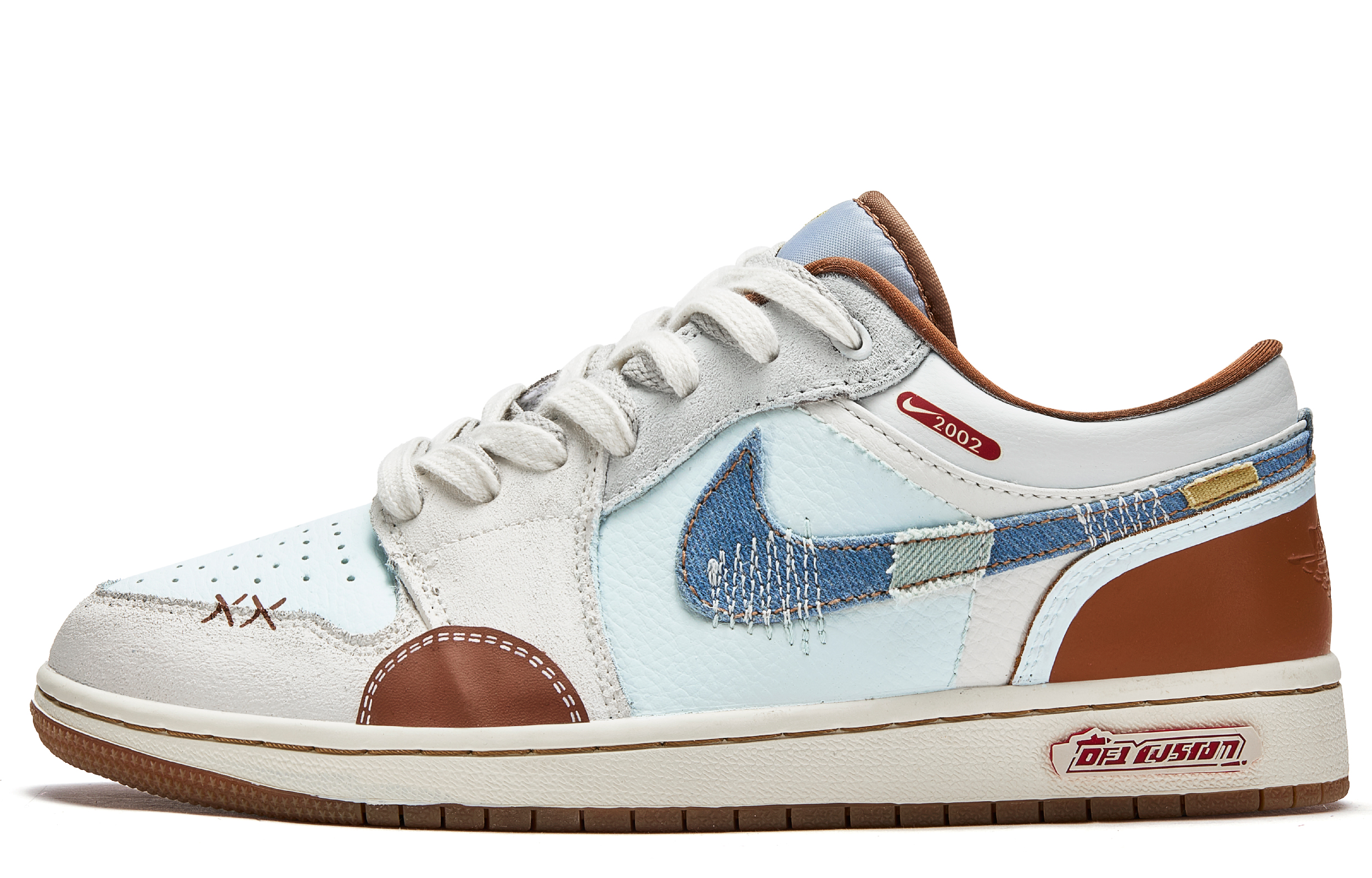 Jordan Air Jordan 1 ADCDAVINCI Custom, Return To Earth Slip Resistant Slip Resistant Low top Vintage Basketball Shoes