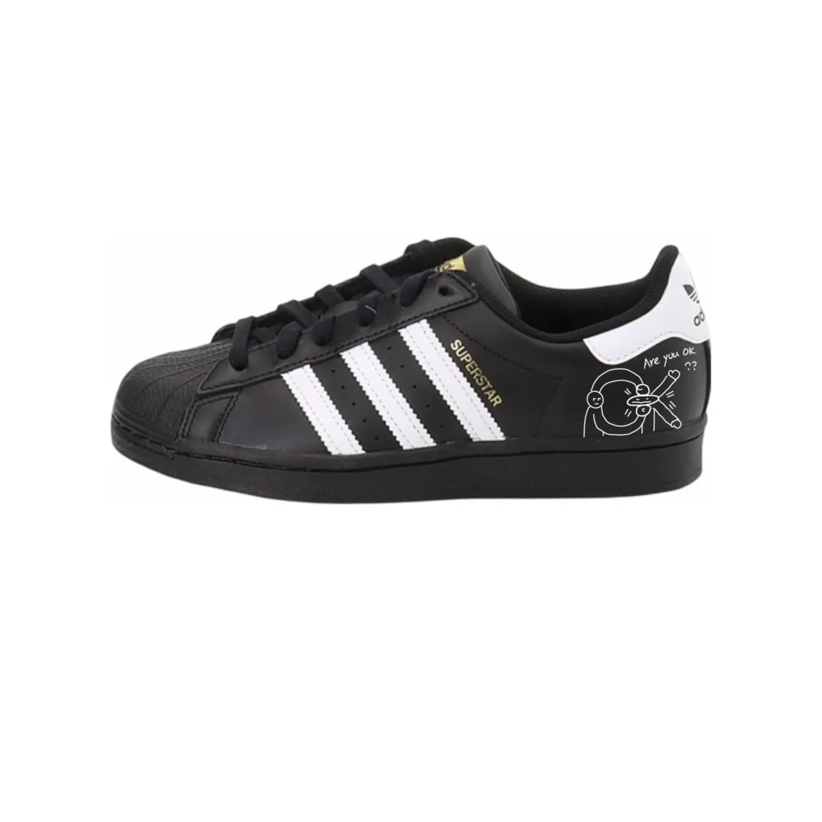 Adidas Originals SUPERSTAR Low top Skateboard Shoes Unisex Black White