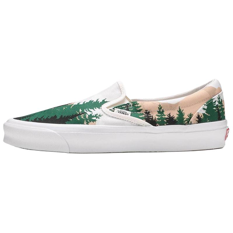 Слипоны KITH x Vans CLASSIC SLIP-ON (бело-зеленые)