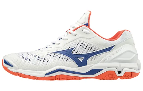 Mizuno Wave Stealth 5 Low Tops Volleyball Shoes White Blue Pink