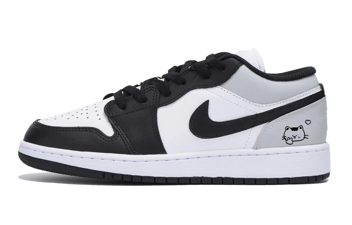 Jordan Air Jordan 1 Abrasion Resistant Low top Vintage Basketball Shoes Men's Dark Gray