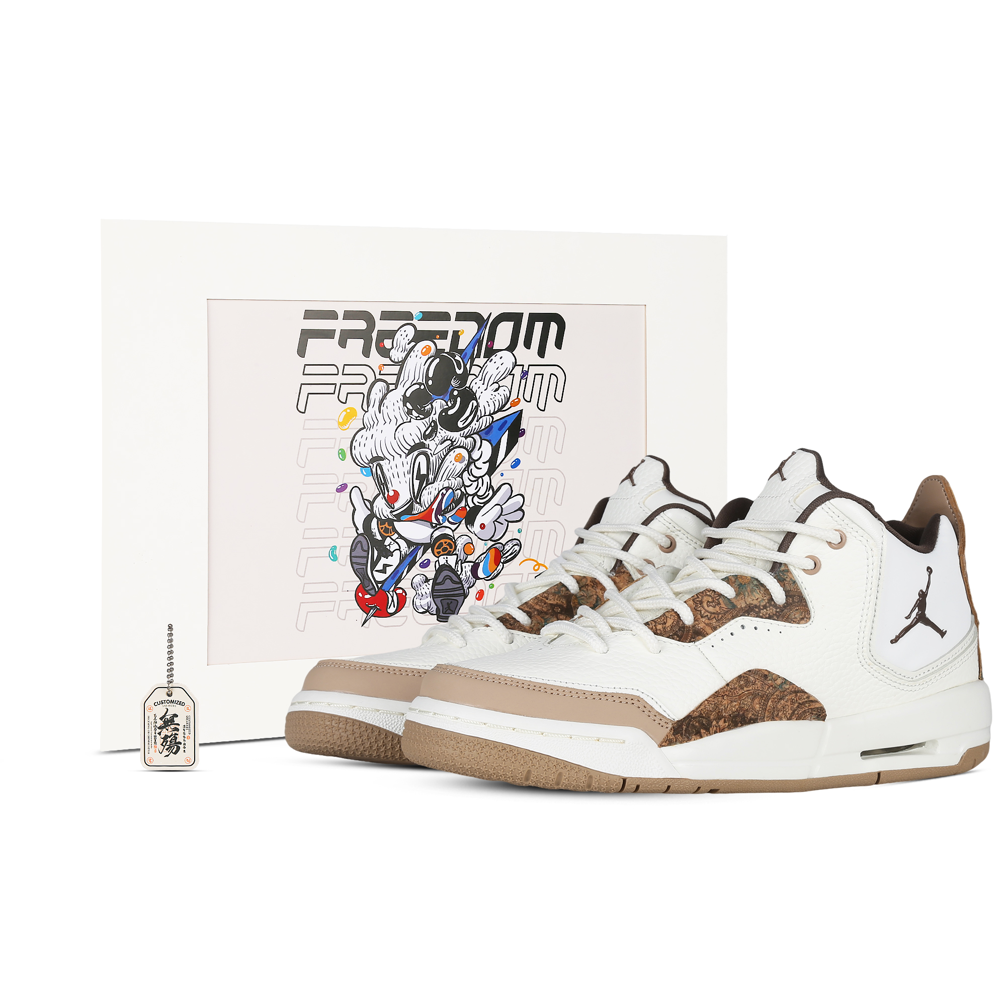 Jordan Courtside 23 Dream Return To Dunhuang 2.0 Mid top Vintage Basketball Shoes GS Brown White