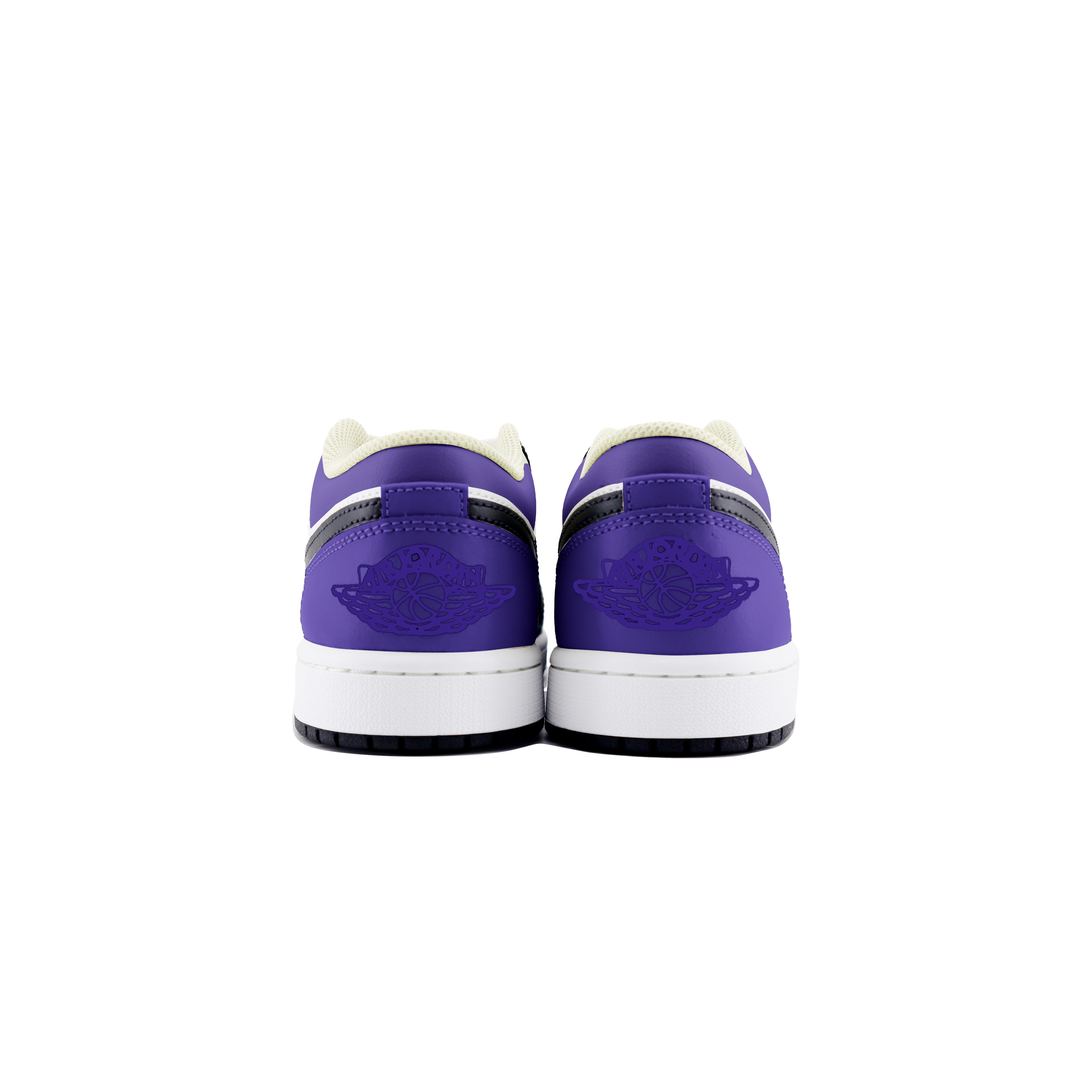 Jordan Air Jordan 1 Abrasion Resistant Abrasion Resistant Low top Vintage Basketball Shoes Unisex White Purple