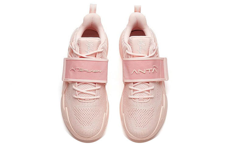 Anta Water Flower 2 KT Cushioning Anti-Slip And Wear-Resistant Coverage Low-Top Basketball Shoes Cherry Blossom Pink