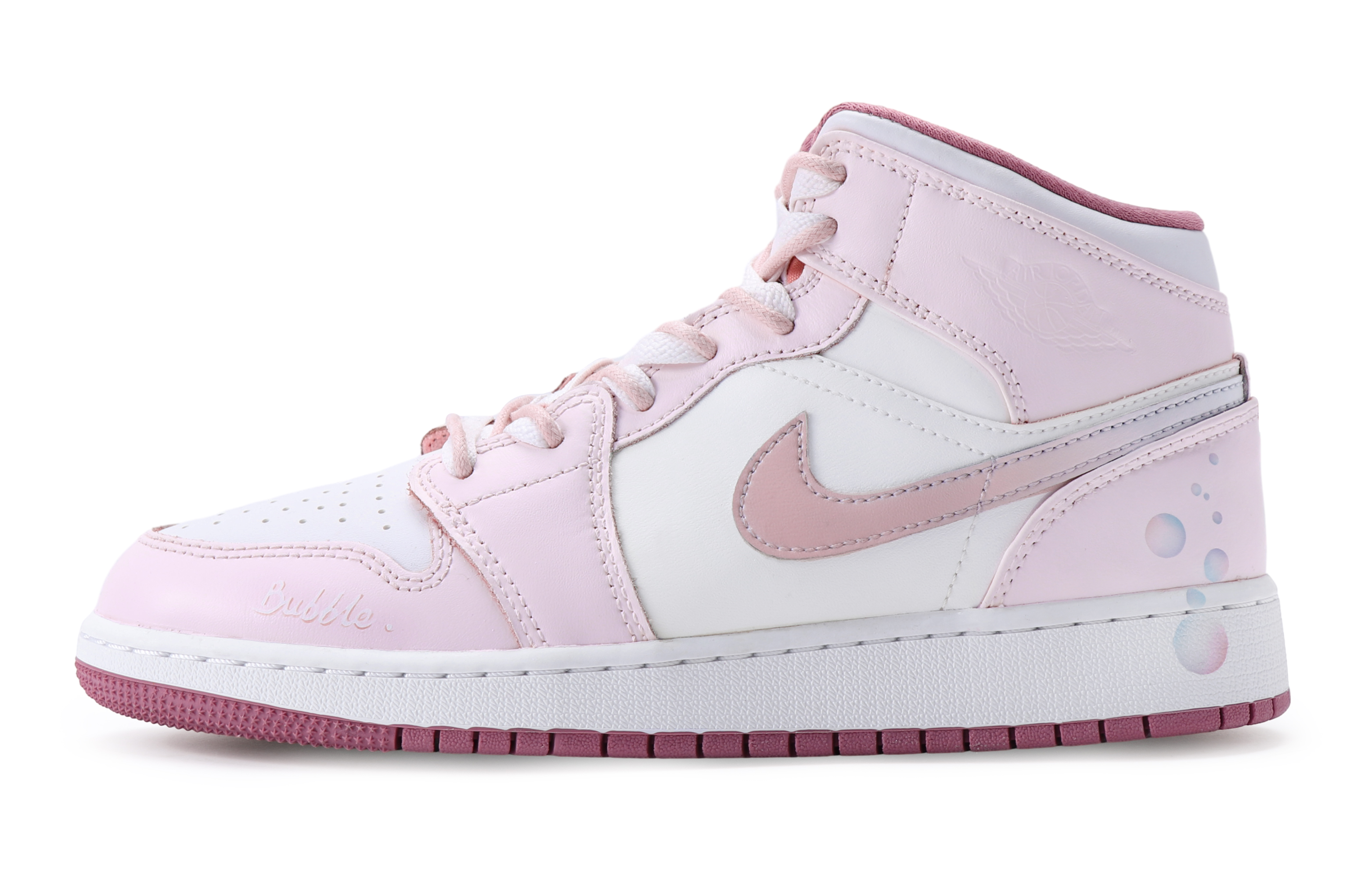 Jordan Air Jordan 1 811 Manufacturing, Peach Bubble Cushioning Slip Resistant Abrasion Resistant