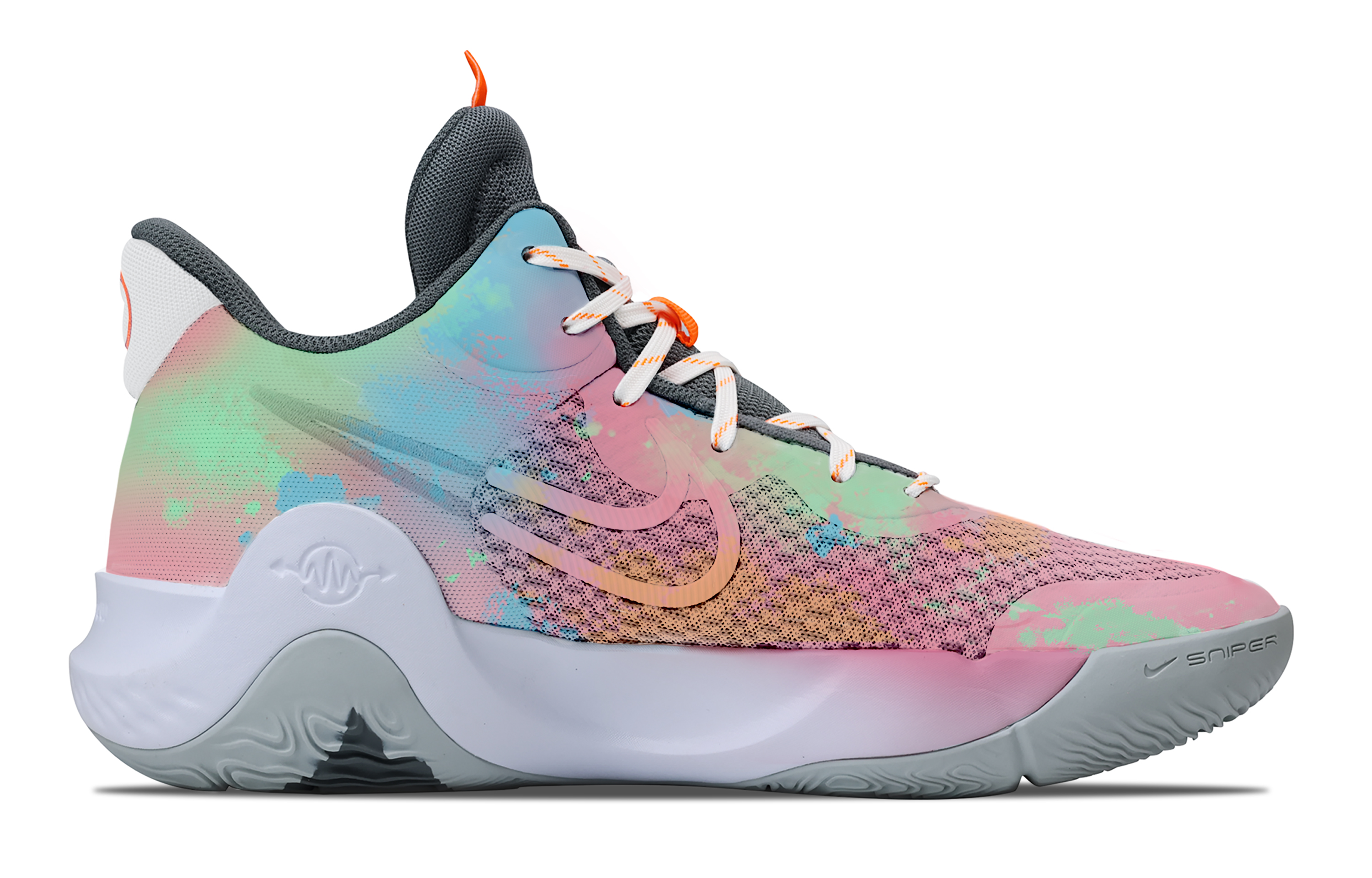 Nike KD Trey 5 IX Cushioning, Wear Resistant Mid top Basketball Shoes Unisex Pink Green