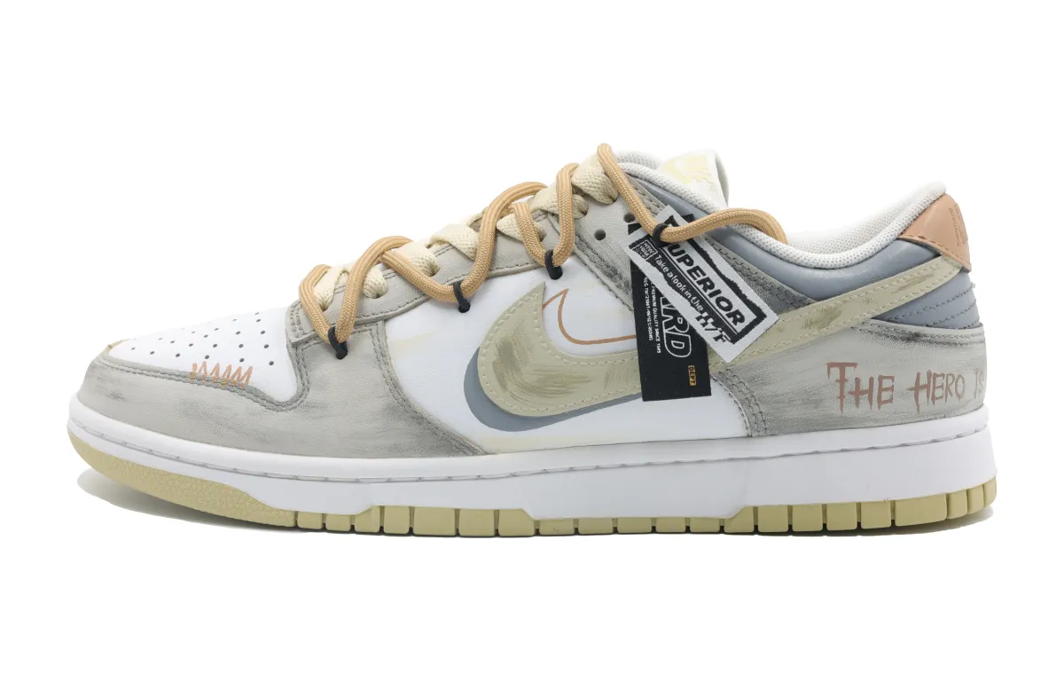 Nike Dunk Orange Twilight Forest Ruins Slip Resistant Abrasion Resistant Low top Skateboard Shoes Men's Beige Brown