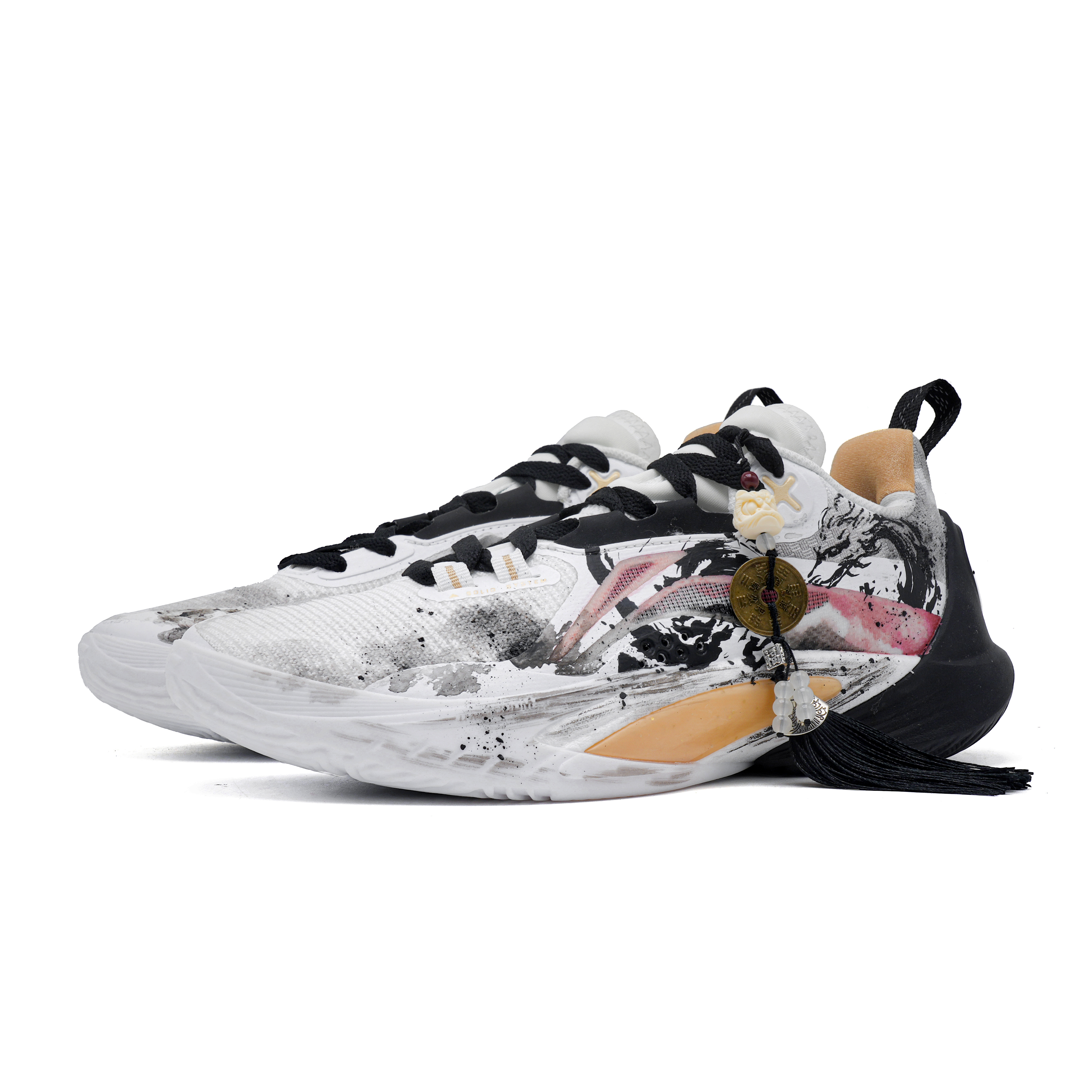 Li Ning Speed 10 Cushioning Breathable Support Low top Basketball Shoes Men’s White Black