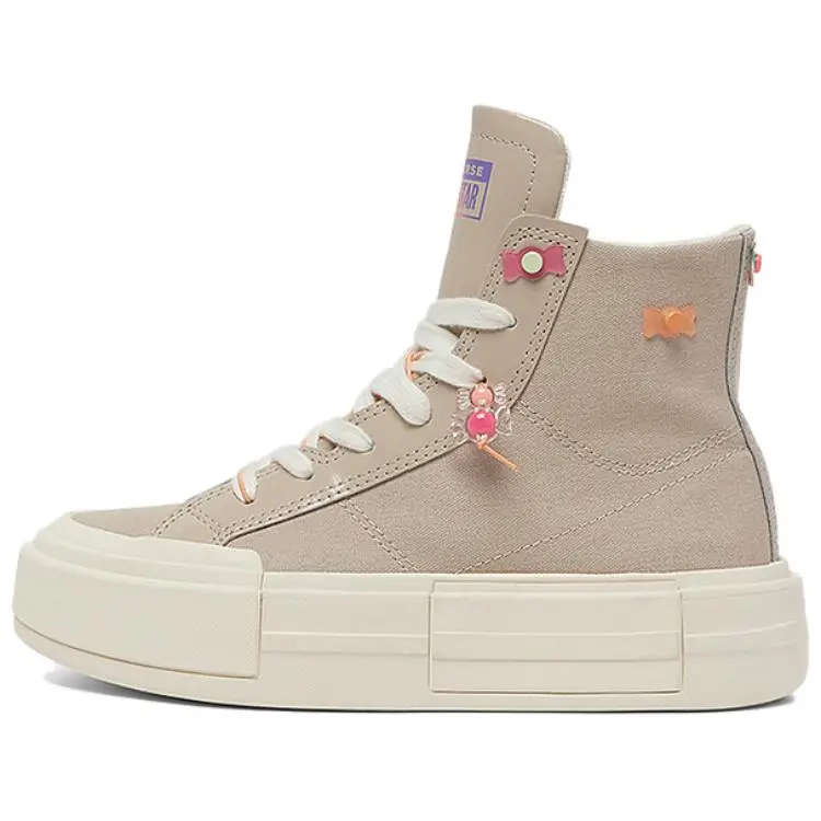 Converse Cruise Comfortable Abrasion Resistant Abrasion Resistant High top Canvas Shoes Unisex Apricot