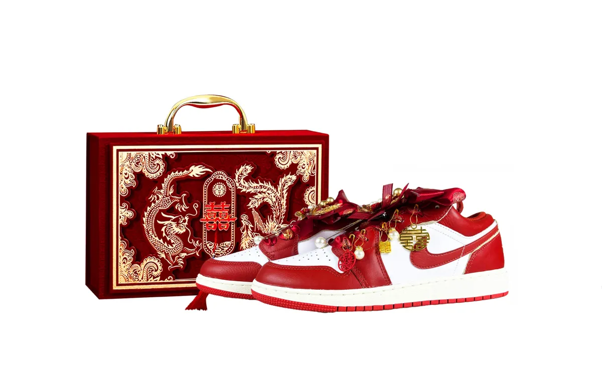 Jordan Air Jordan 1 GS Blooming Twin Flowers Slip Resistant Abrasion Resistant Low top Vintage Basketball Shoes Women's