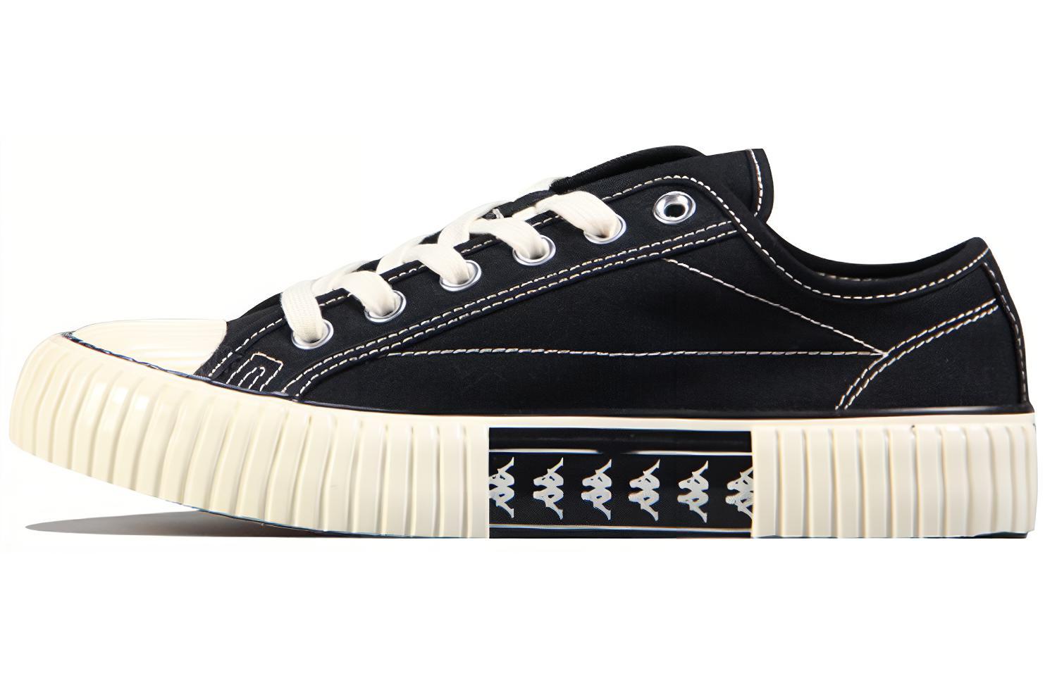 Kappa Slip Resistant Abrasion Resistant Slip Resistant Abrasion Resistant Low top Canvas Shoes Unisex Black White
