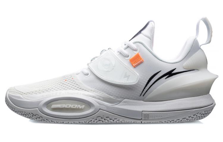 LiNing Li Ning City 10 V2 \"white hot\" comfortable and versatile fabric leather non-slip wear-resistant breathable low-top practical basketball shoes men's white