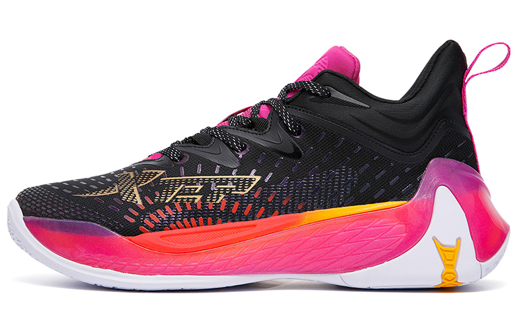 XTEP Monster 3.0 Mid top Performance Basketball Shoes Men’s Black Purple