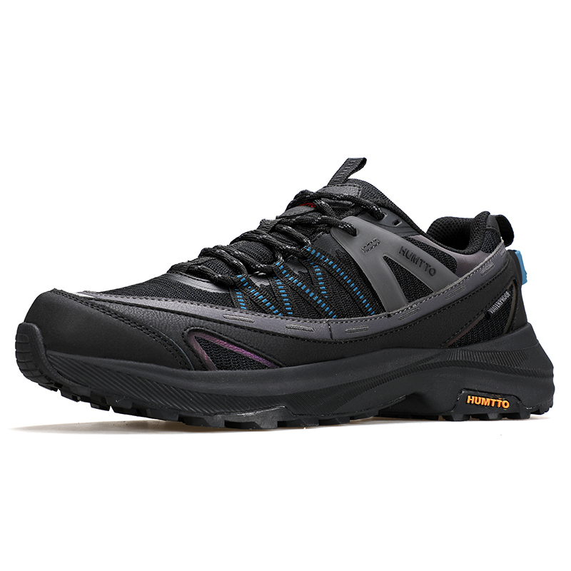 HUMTTO Slip Resistant Abrasion Resistant Slip Resistant Abrasion Resistant Low top Hiking Shoes Men’s Black