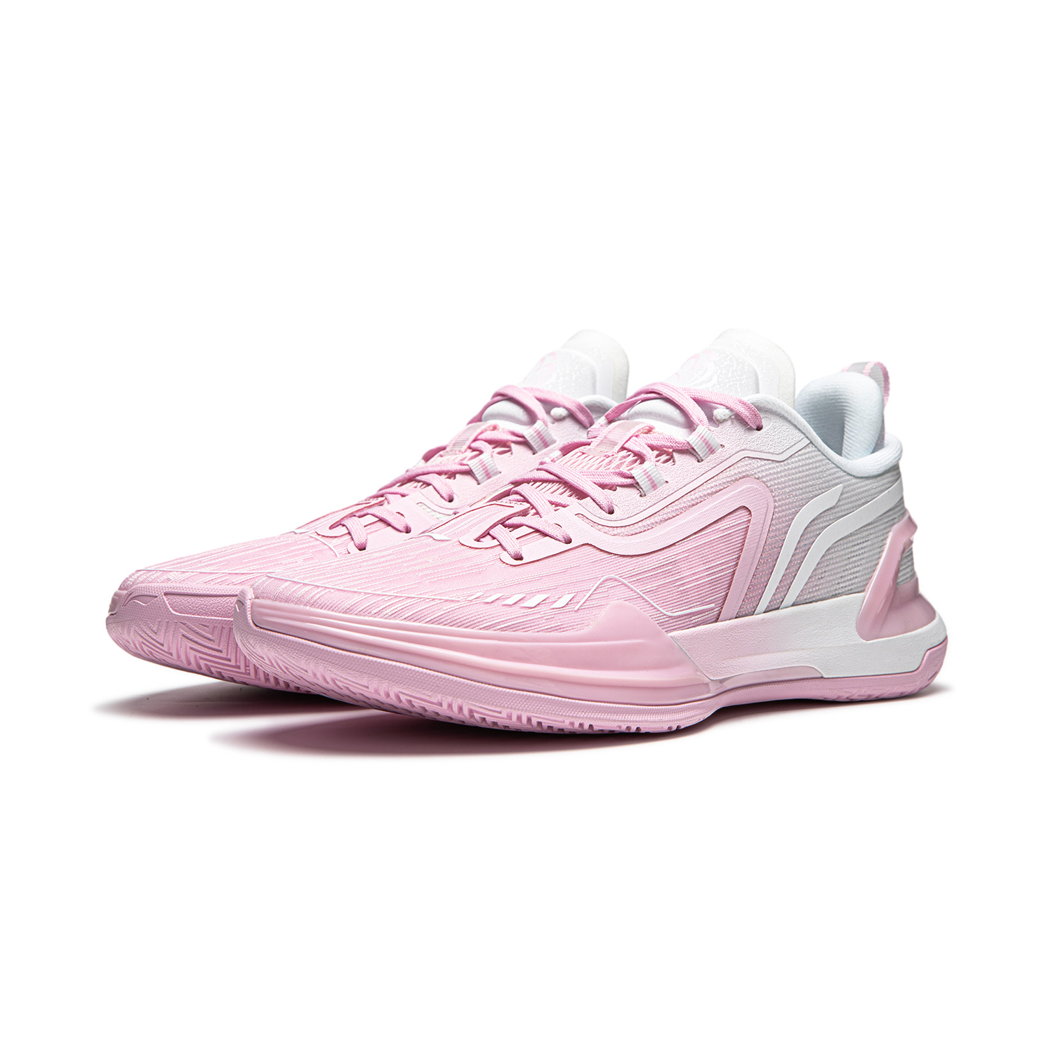 Li Ning Liren Assassin 1 Basketball Shoes Men’s Low Top Soft Cherry Blossom Pink/Standard White