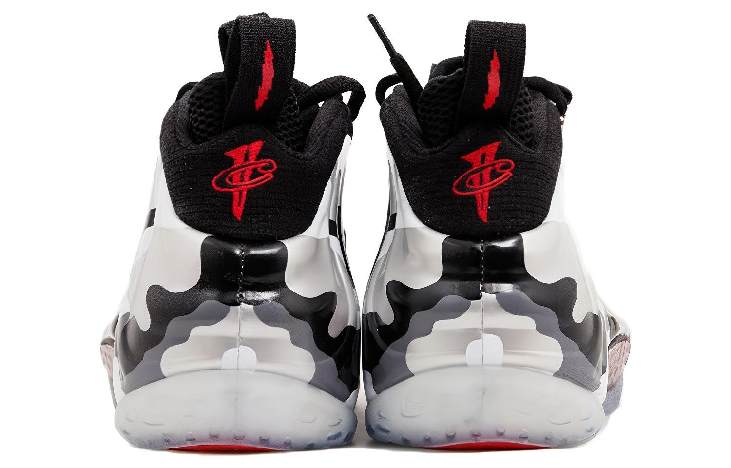 Мужские кроссовки Nike Foamposite One Fighter Jet OG (камуфляж) — Чёрный / красный / тёмно-серый / белый — фото 3