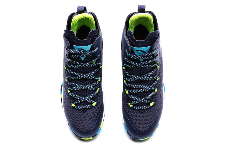 Anta The Shield 1 Comfortable Cushioning Slip Resistant Abrasion Resistant High top Basketball Shoes Men’s Blue