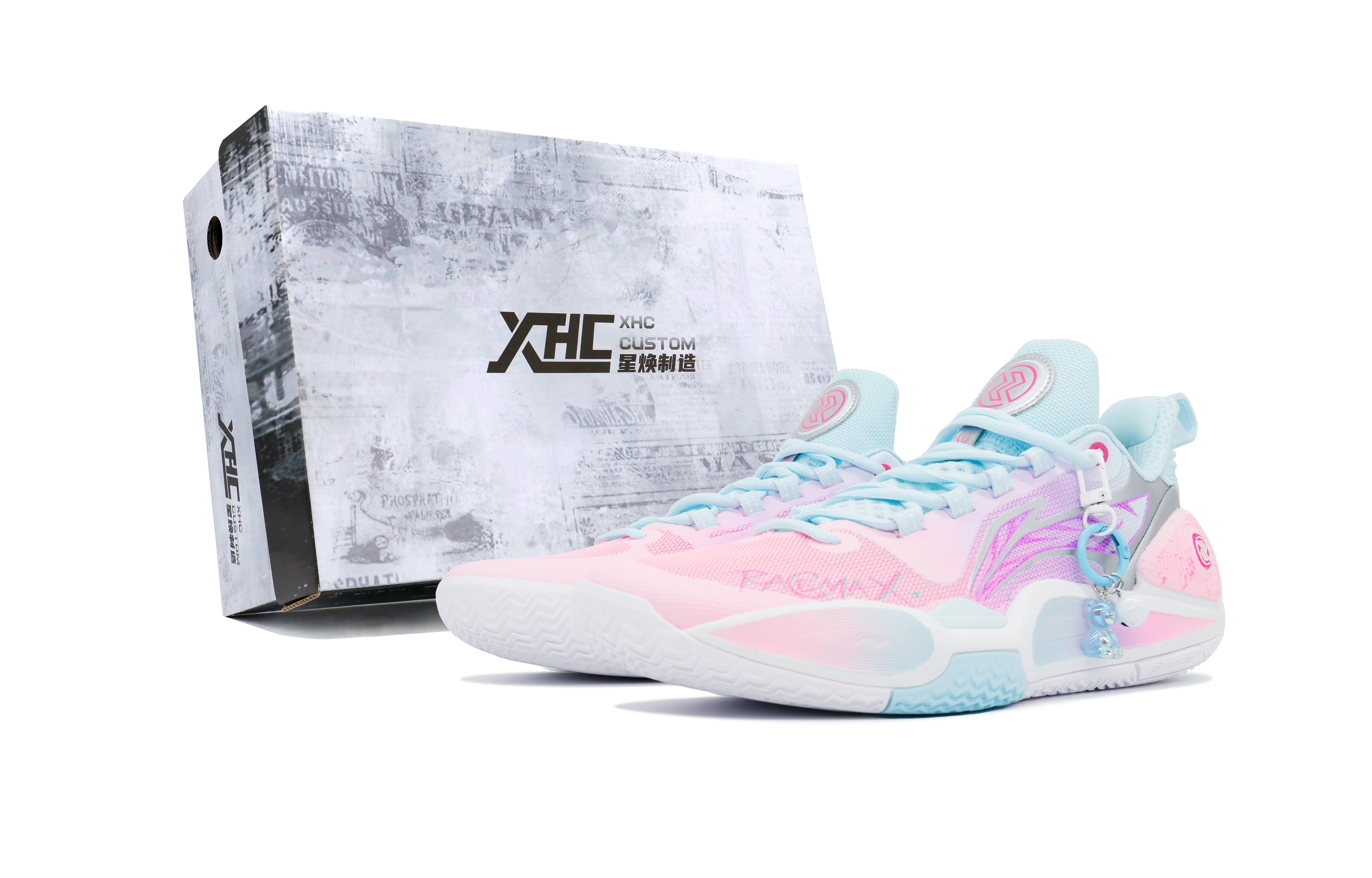 Li Ning Speed 9 Basketball Shoes Men’s Low Top Pink/Blue