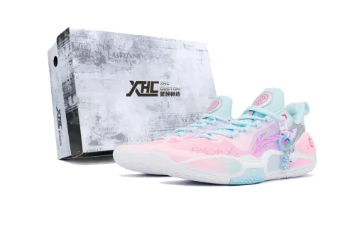 Li Ning Speed 9 Basketball Shoes Men's Low Top Pink/Blue