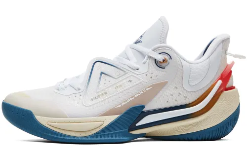 PEAK Phantom Horse 2.0 Basketball Shoes Men's Low Top All White Ice Blue