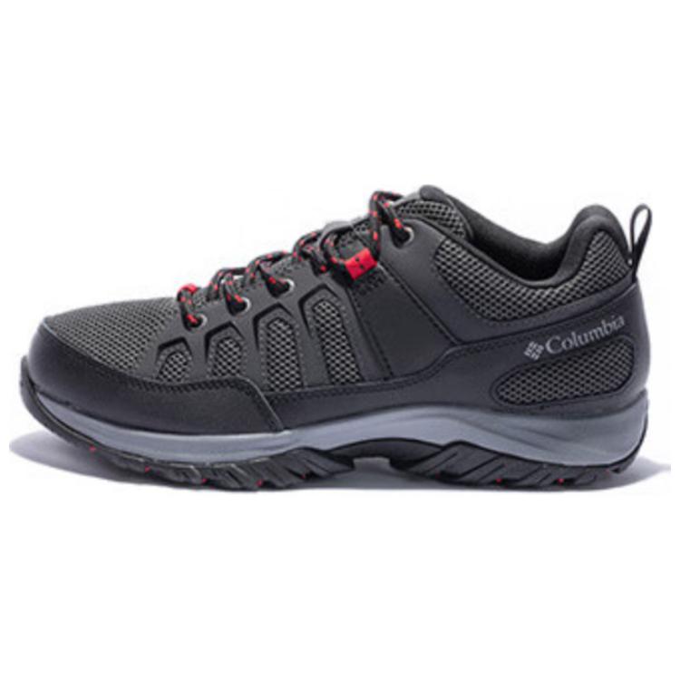 Columbia Slip Resistant Abrasion Resistant Low top Hiking Shoes Men’s Dark Gray Red