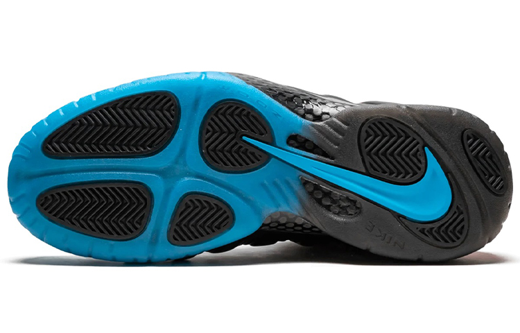 Мужские кроссовки Nike Foamposite Pro Spiderman (сине-черно-красные) — фото 5