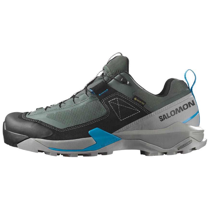 SALOMON X Ultra ALPINE Leather Cushioning Waterproof Support Low top Mountaineering Shoes Men’s Gray Blue