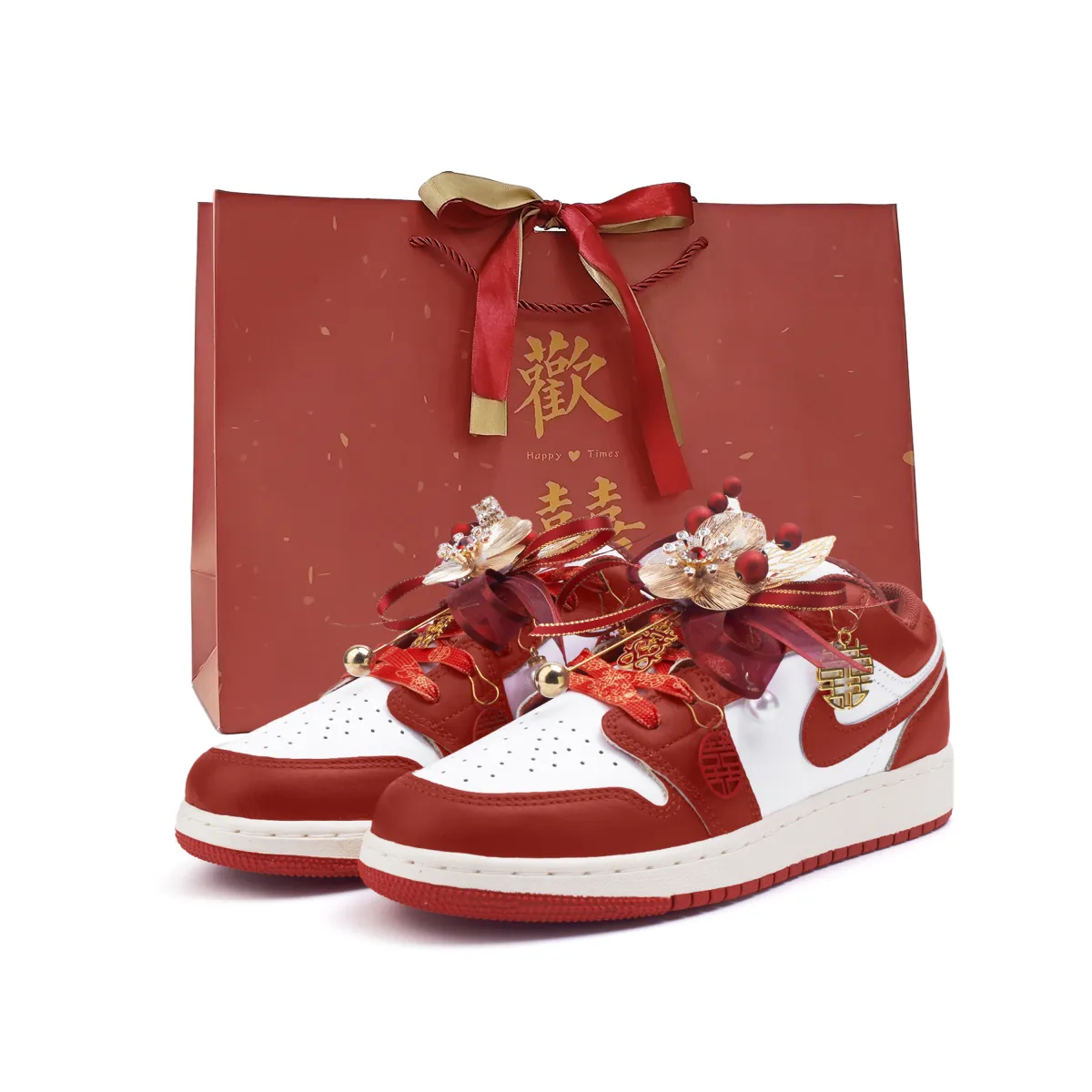 Jordan Air Jordan 1 Low top Vintage Basketball Shoes Women's Red
