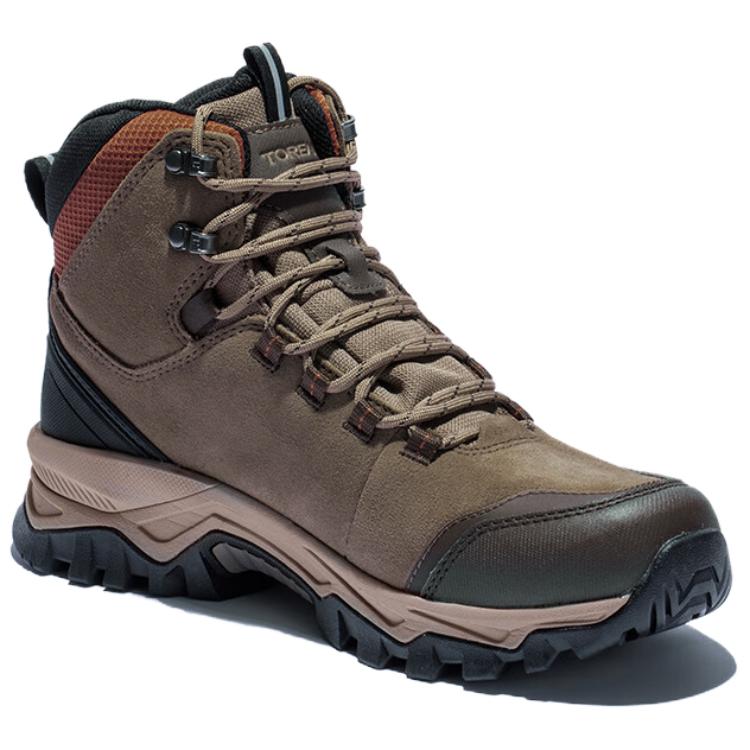 TOREAD Slip Resistant Thermal Slip Resistant Thermal High top Mountaineering Shoes Men’s Brown Black