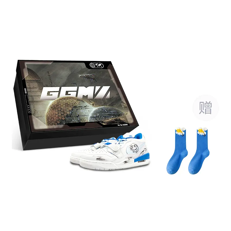 Jordan Legacy 312 Low top Vintage Basketball Shoes Men's White Blue