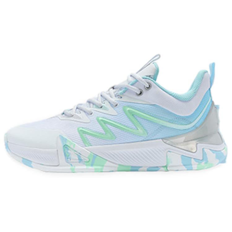 XTEP Slip Resistant Abrasion Resistant Low top Basketball Shoes Men’s White Blue
