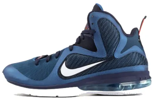 Nike Lebron 9 Swingman round toe lace-up non-slip lightweight mid-top practical basketball shoes men's blue