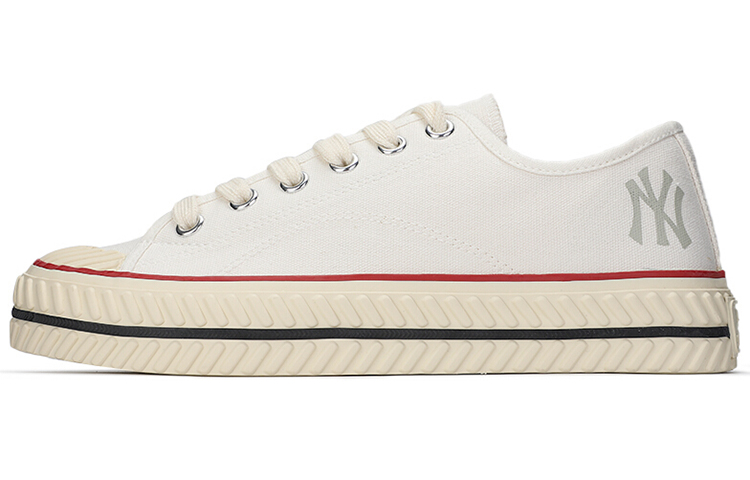 MLB Playball Slip Resistant Abrasion Resistant Low top Canvas Shoes Unisex White