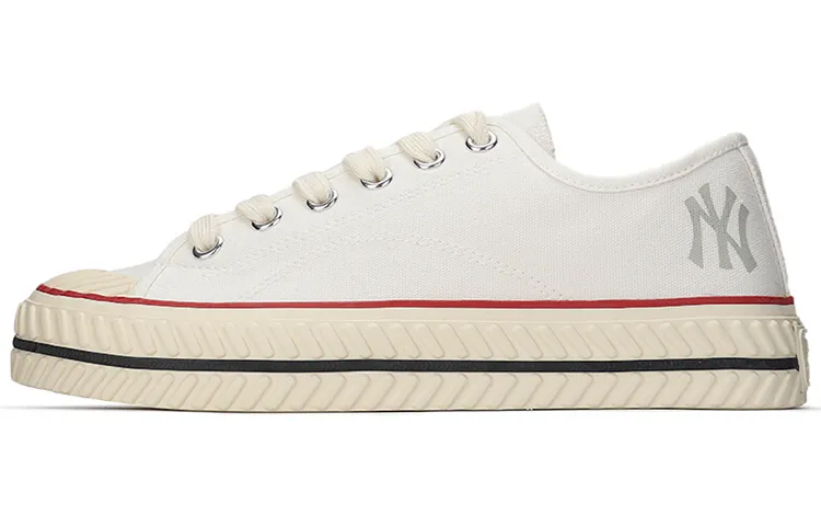 MLB Playball Slip Resistant Abrasion Resistant Slip Resistant Abrasion Resistant Low top Canvas Shoes Unisex White