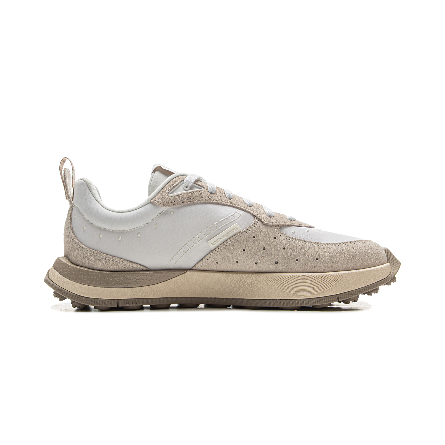 Li Ning Cushioning Slip Resistant Abrasion Resistant Breathable Lightweight Low top Basketball Shoes Men’s White Brown