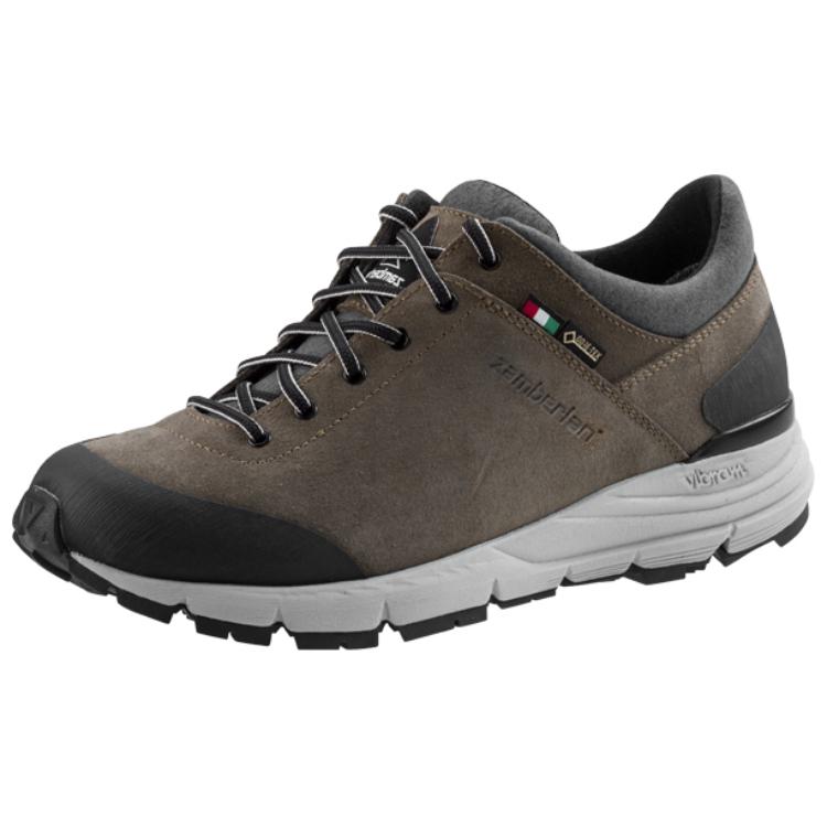 Zamberlan Slip Resistant Abrasion Resistant Low top Hiking Shoes Men's Gray Brown