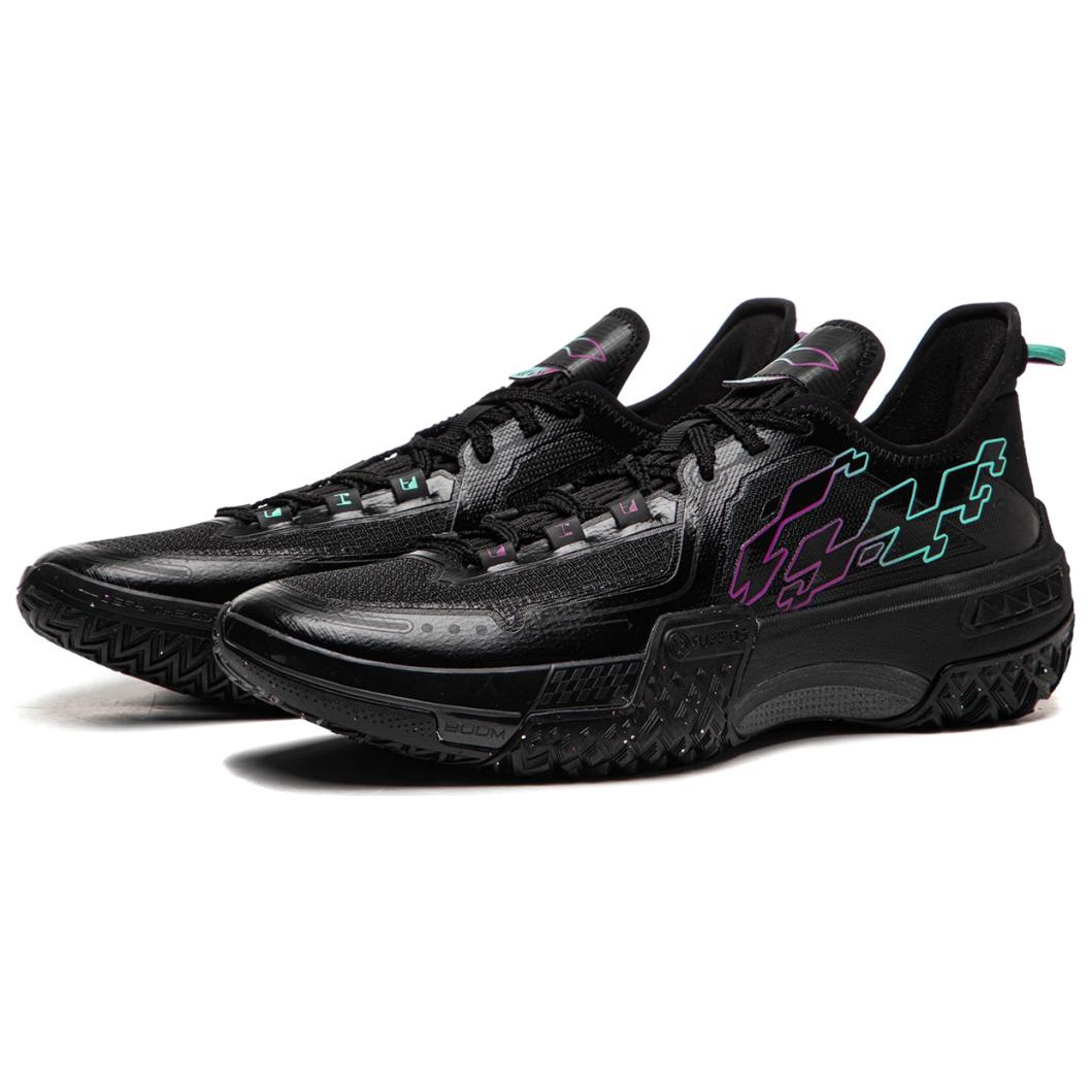 Li Ning Jie Ao Cushioning Slip Resistant Abrasion Resistant Breathable Lightweight Rebound Low top Basketball Shoes