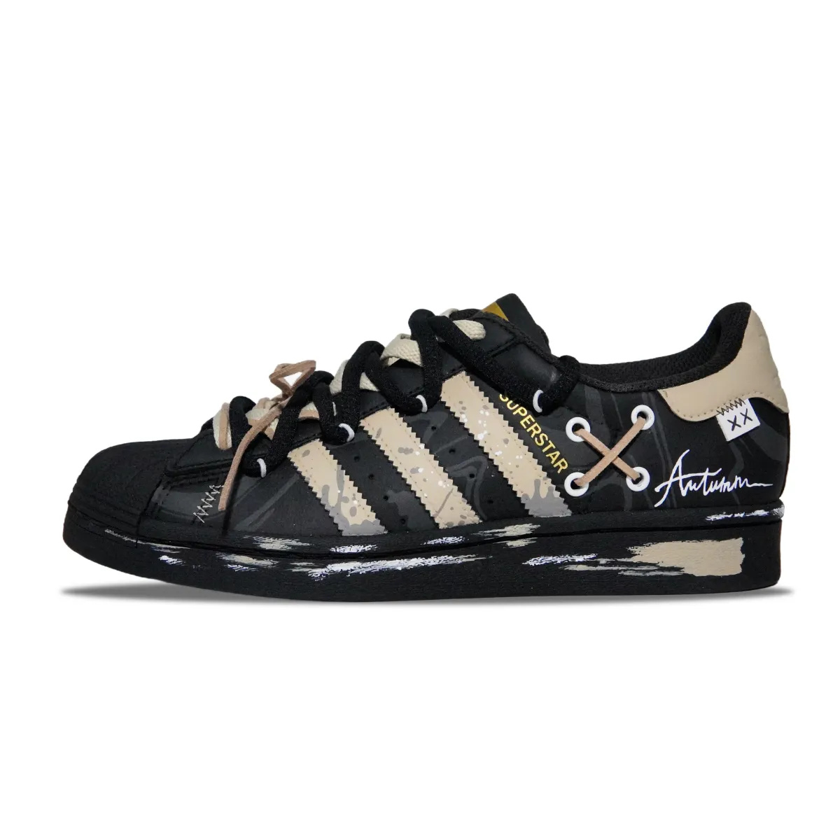 Adidas Originals SUPERSTAR Slip-Resistant Abrasion-Resistant Low-top Skateboard Shoes Unisex Black Brown