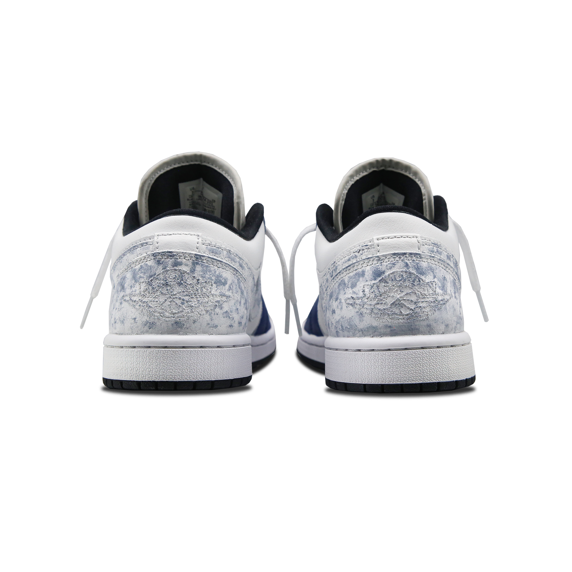 Jordan Air Jordan 1 ‘PalmWave’ Leather Slip Resistant Low top Basketball Shoes Women’s Blue White