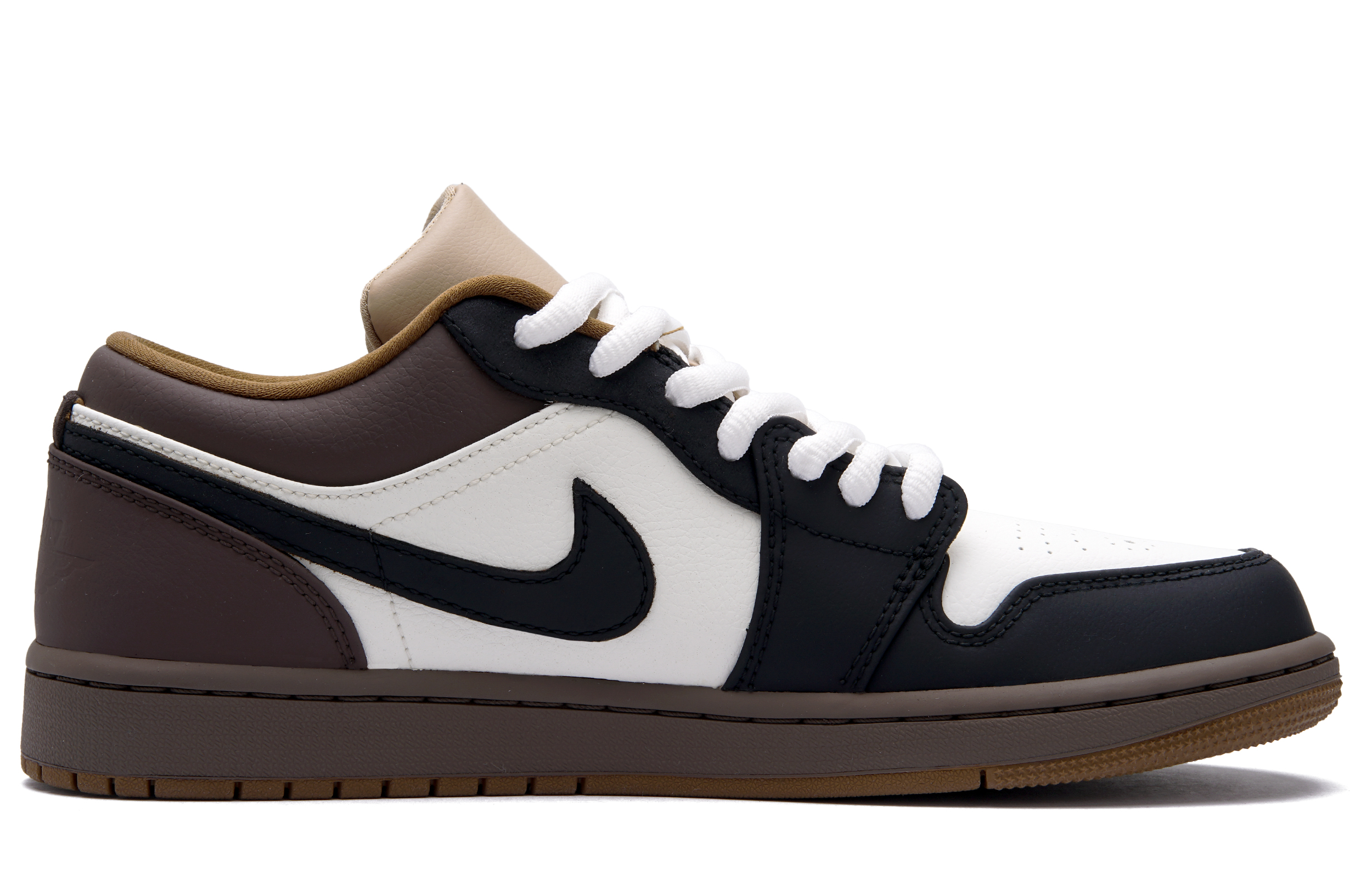 Jordan Air Jordan 1 Dark Chocolate Slip Resistant Abrasion Resistant Low top Vintage Basketball Shoes Men’s Dark Brown