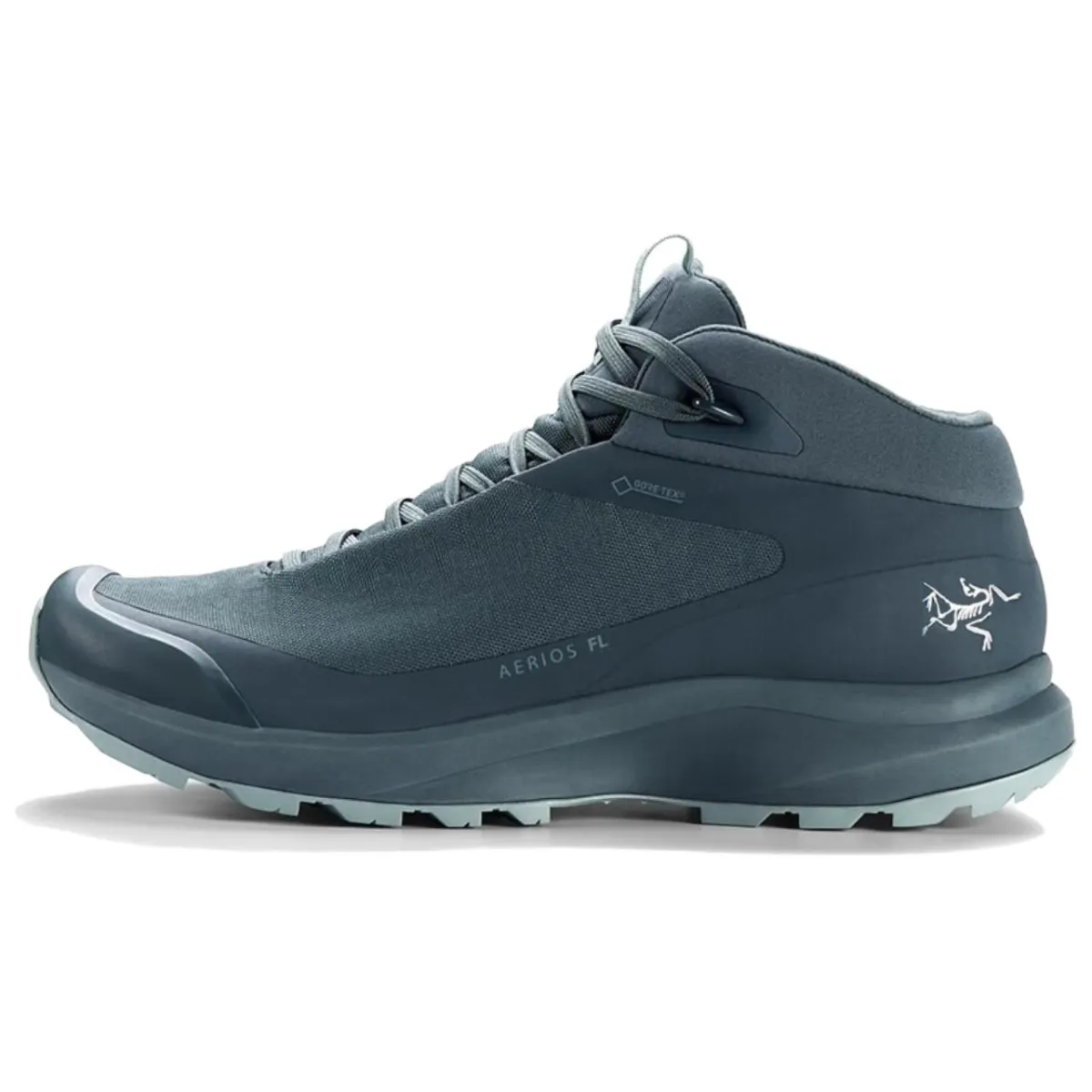 Arc'teryx Aerios FL Slip Resistant Abrasion Resistant Mid top Hiking Shoes Women's Black Cyan